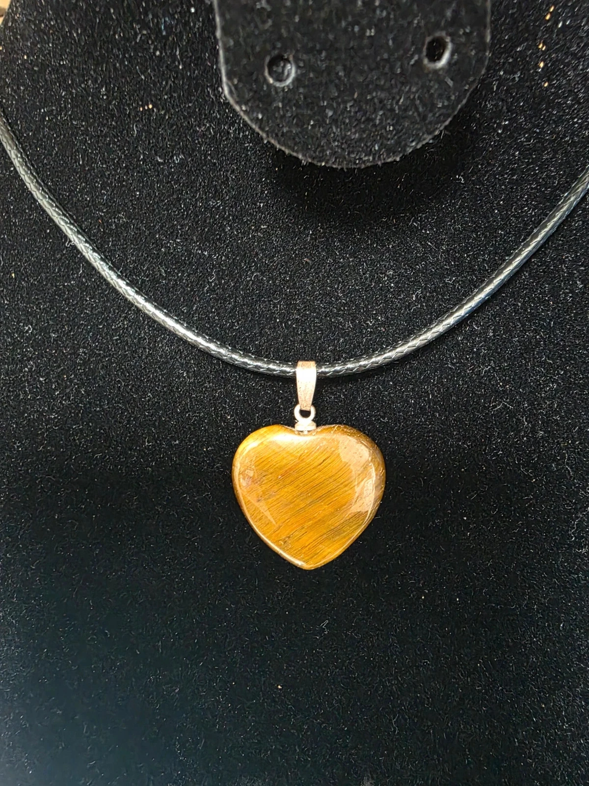 Pendentif coeur Oeil du Tigre
